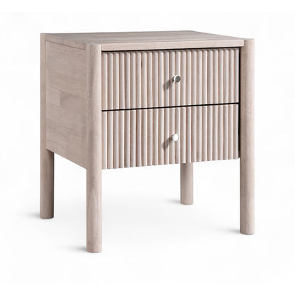 Kivo Natural Solid Wood Nightstand