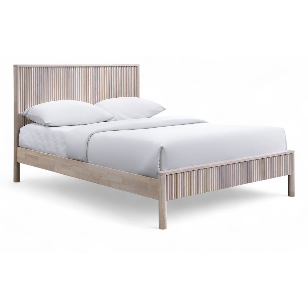 Kivo Natural Solid Wood Queen Bed