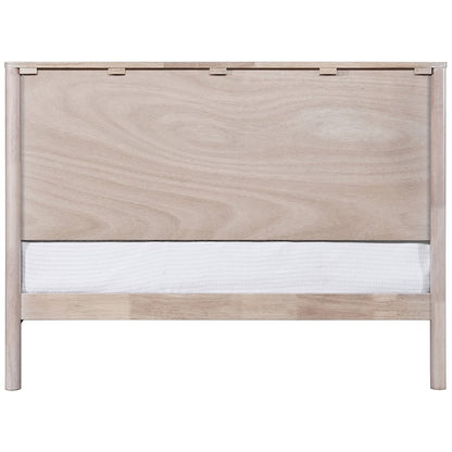 Kivo Natural Solid Wood Queen Bed