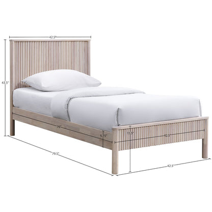 Kivo Natural Solid Wood Twin Bed