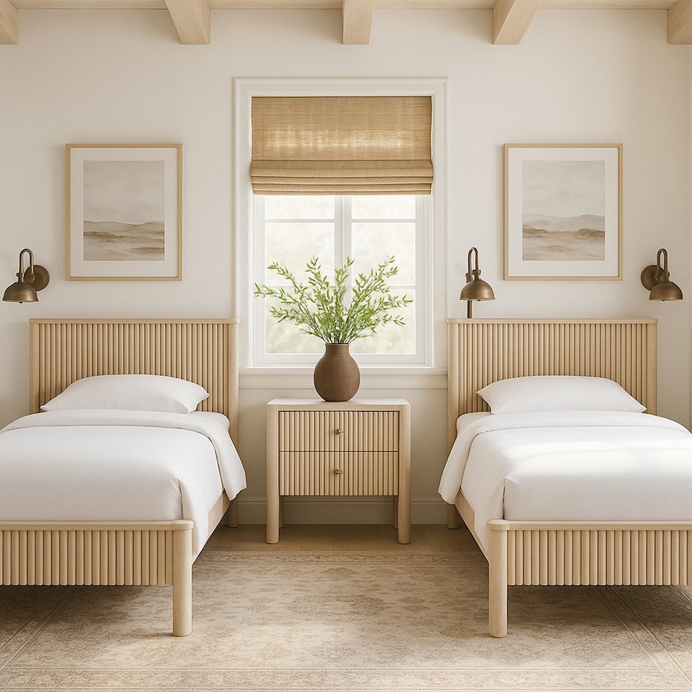 Kivo Natural Solid Wood Twin Bed