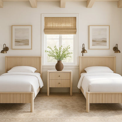 Kivo Natural Solid Wood Twin Bed