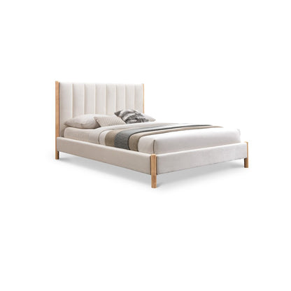 Kona Cream Polyester Fabric King Bed