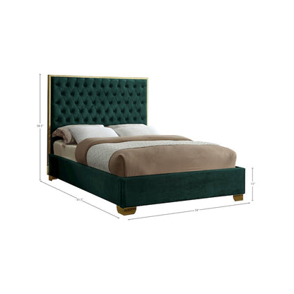 Lana Green Velvet Full Bed