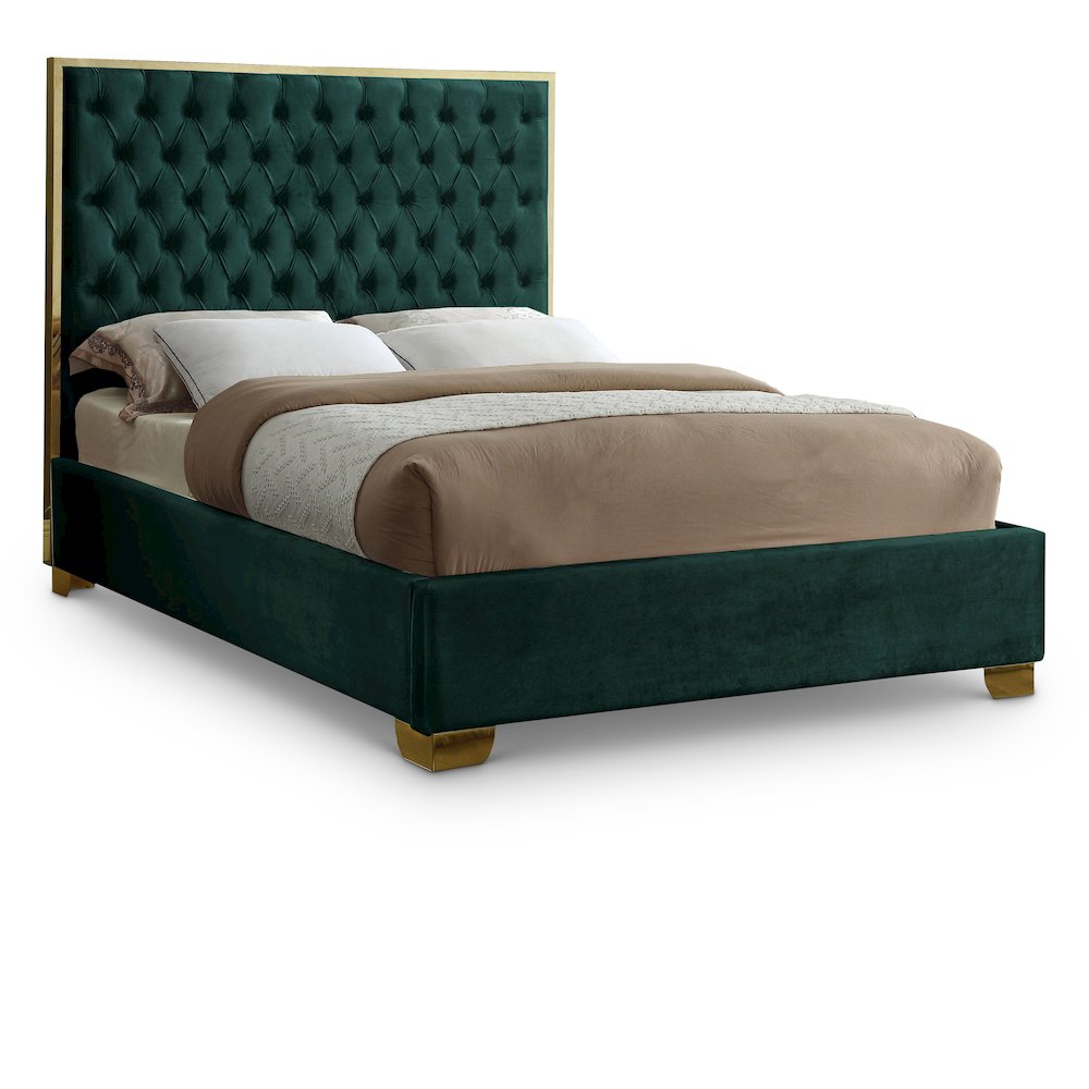 Lana Green Velvet Full Bed