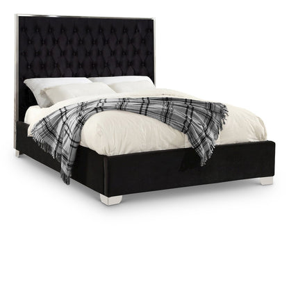 Lexi Black Velvet Full Bed