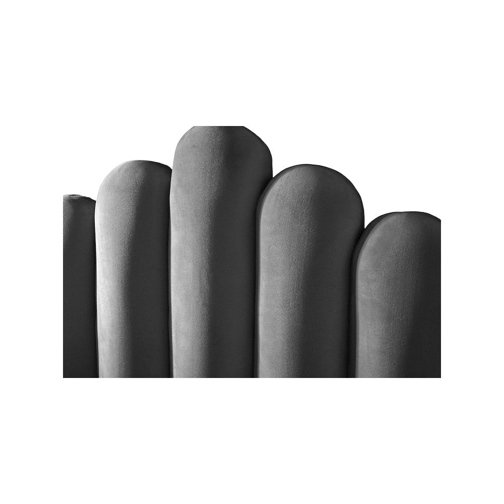 Lily Grey Velvet King Bed