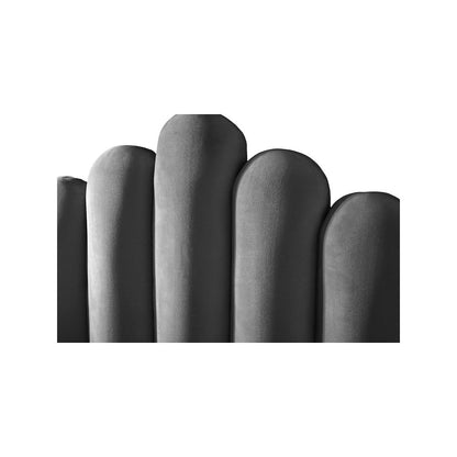 Lily Grey Velvet King Bed