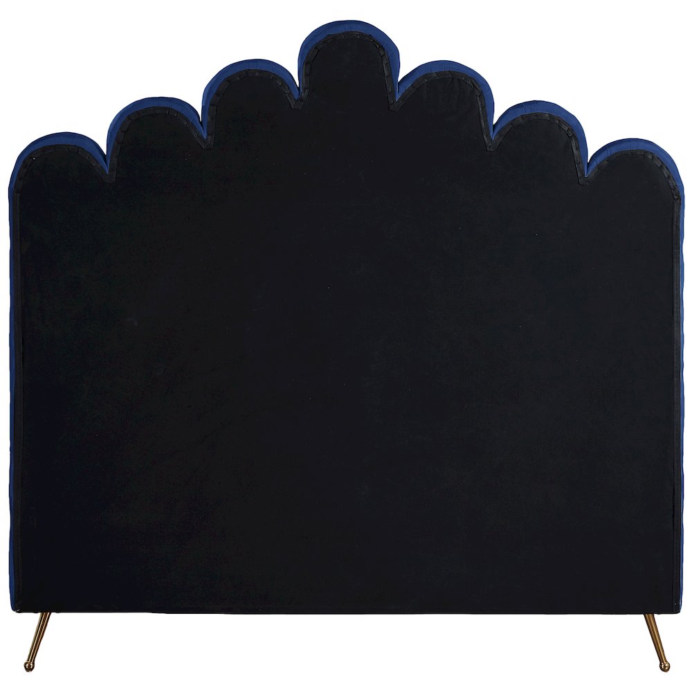 Lily Navy Velvet Full Bed
