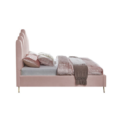 Lily Pink Velvet Full Bed
