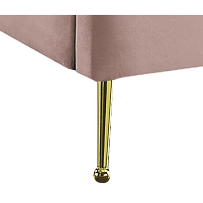 Lily Pink Velvet Queen Bed