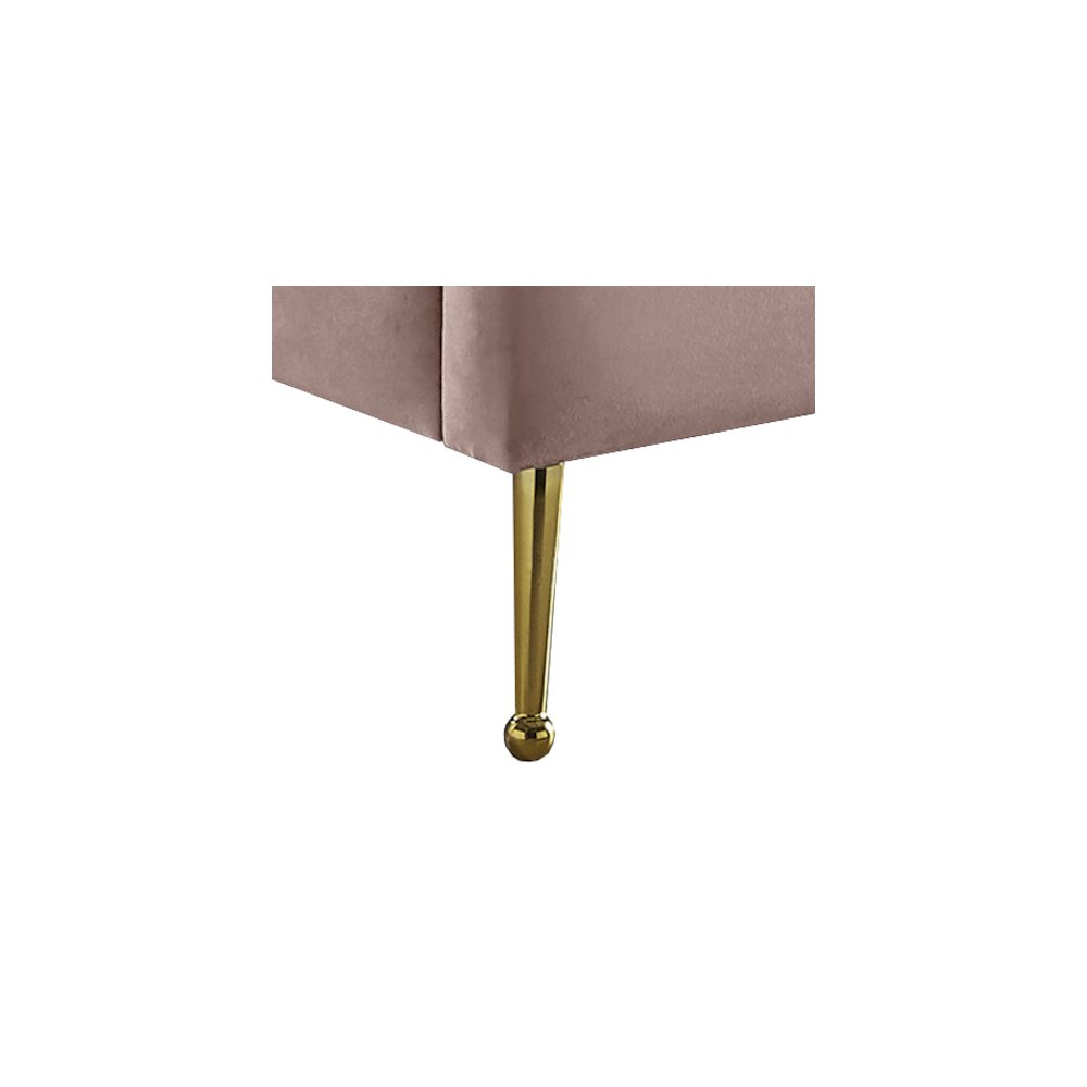 Lily Pink Velvet Twin Bed