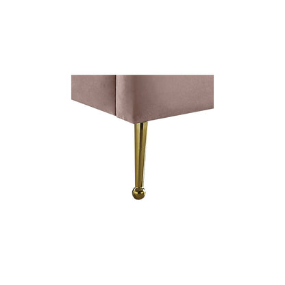 Lily Pink Velvet Twin Bed