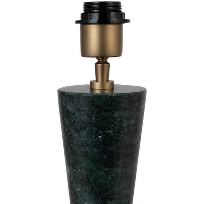 Lucente Black Genuine Marble Base And Cotton Shade Table Lamp
