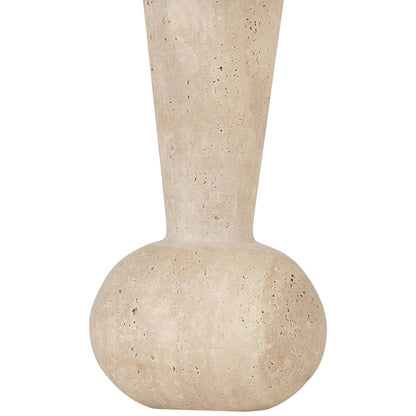 Lucente Travertine / Natural Travertine Base And Jute Shade Table Lamp