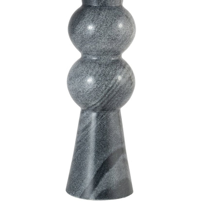 Pietra Black Genuine Marble Base And Cotton Shade Table Lamp