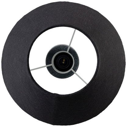 Pietra Black Genuine Marble Base And Cotton Shade Table Lamp