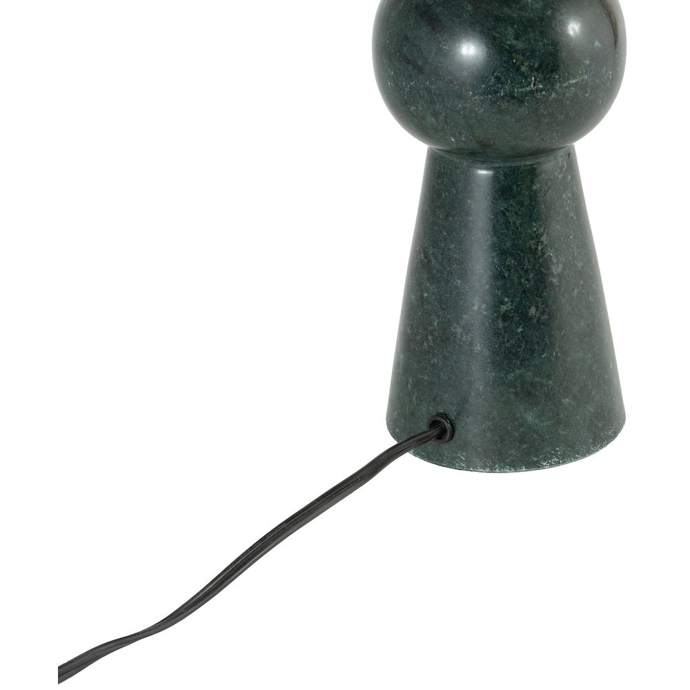 Pietra Green / Natural Genuine Marble Base And Linen Shade Table Lamp