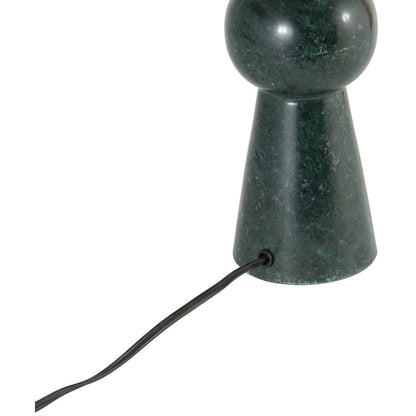 Pietra Green / Natural Genuine Marble Base And Linen Shade Table Lamp