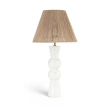 Pietra White / Natural Genuine Marble Base And Jute Shade Table Lamp