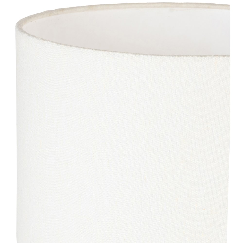 Dolomia Black / Off White Genuine Marble Base And Cotton Shade Table Lamp