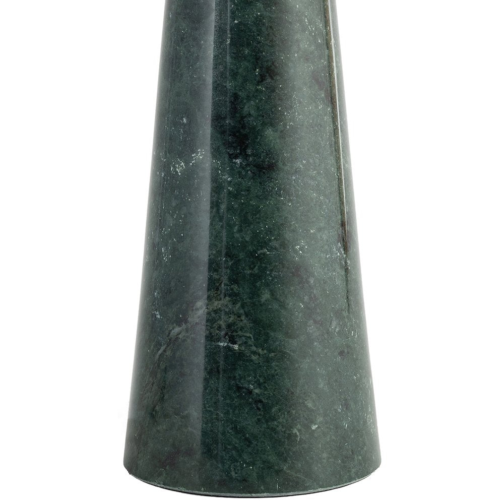 Dolomia Green / Off White Genuine Marble Base And Cotton Shade Table Lamp