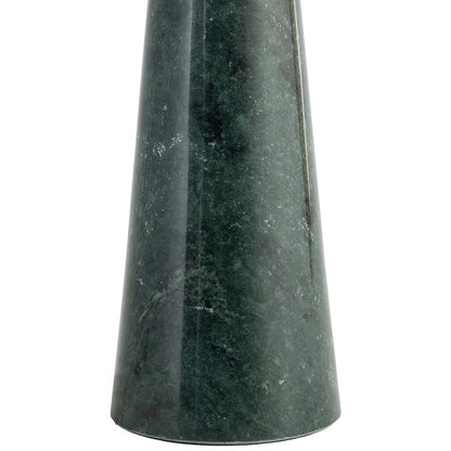 Dolomia Green / Off White Genuine Marble Base And Cotton Shade Table Lamp