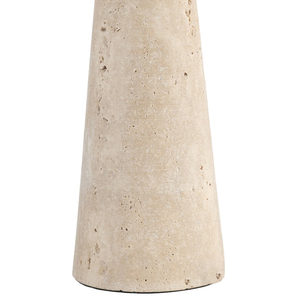 Dolomia Travertine / Natural Travertine Base And Linen Shade Table Lamp