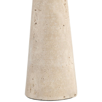 Dolomia Travertine / Natural Travertine Base And Linen Shade Table Lamp