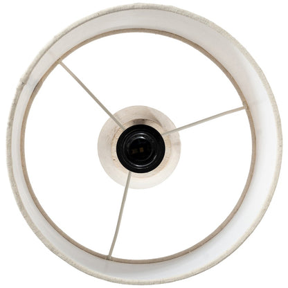 Dolomia Travertine / Natural Travertine Base And Linen Shade Table Lamp