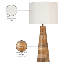 Juniper Natural / Off White Mango Wood Base And Cotton Shade Table Lamp