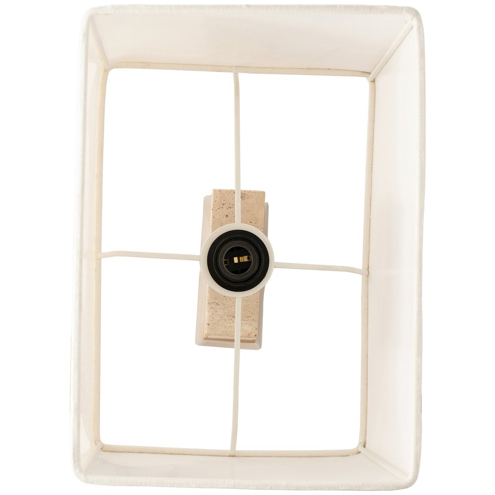 Vellara Travertine / Beige / Gold Travertine Base And Linen Shade Table Lamp