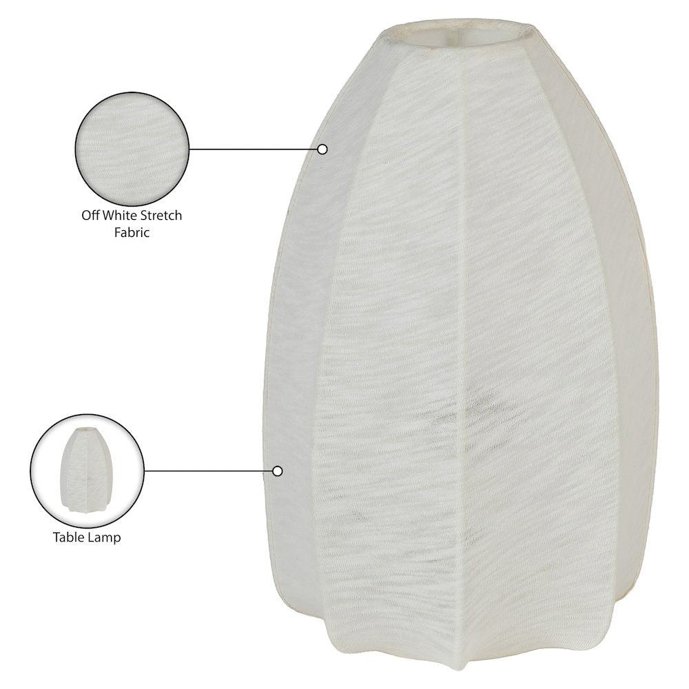 Lumaire Off White Stretch Fabric Table Lamp