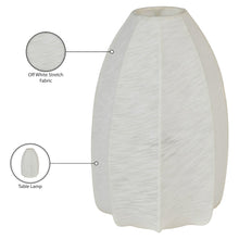 Lumaire Off White Stretch Fabric Table Lamp