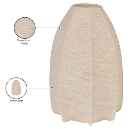 Lumaire Taupe Stretch Fabric Table Lamp