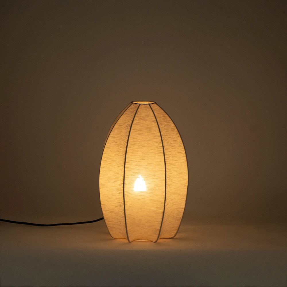 Lumaire Taupe Stretch Fabric Table Lamp