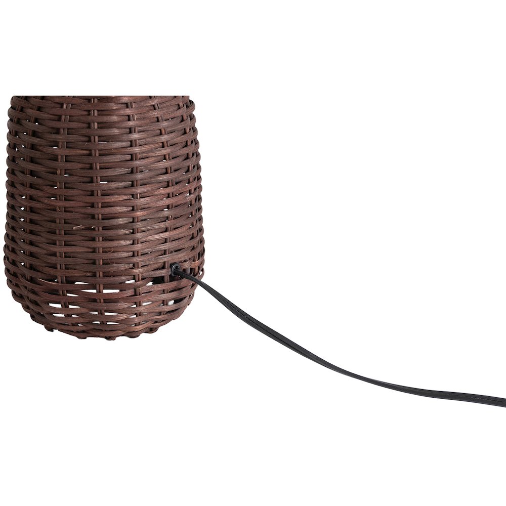Havana Brown Rattan Table Lamp