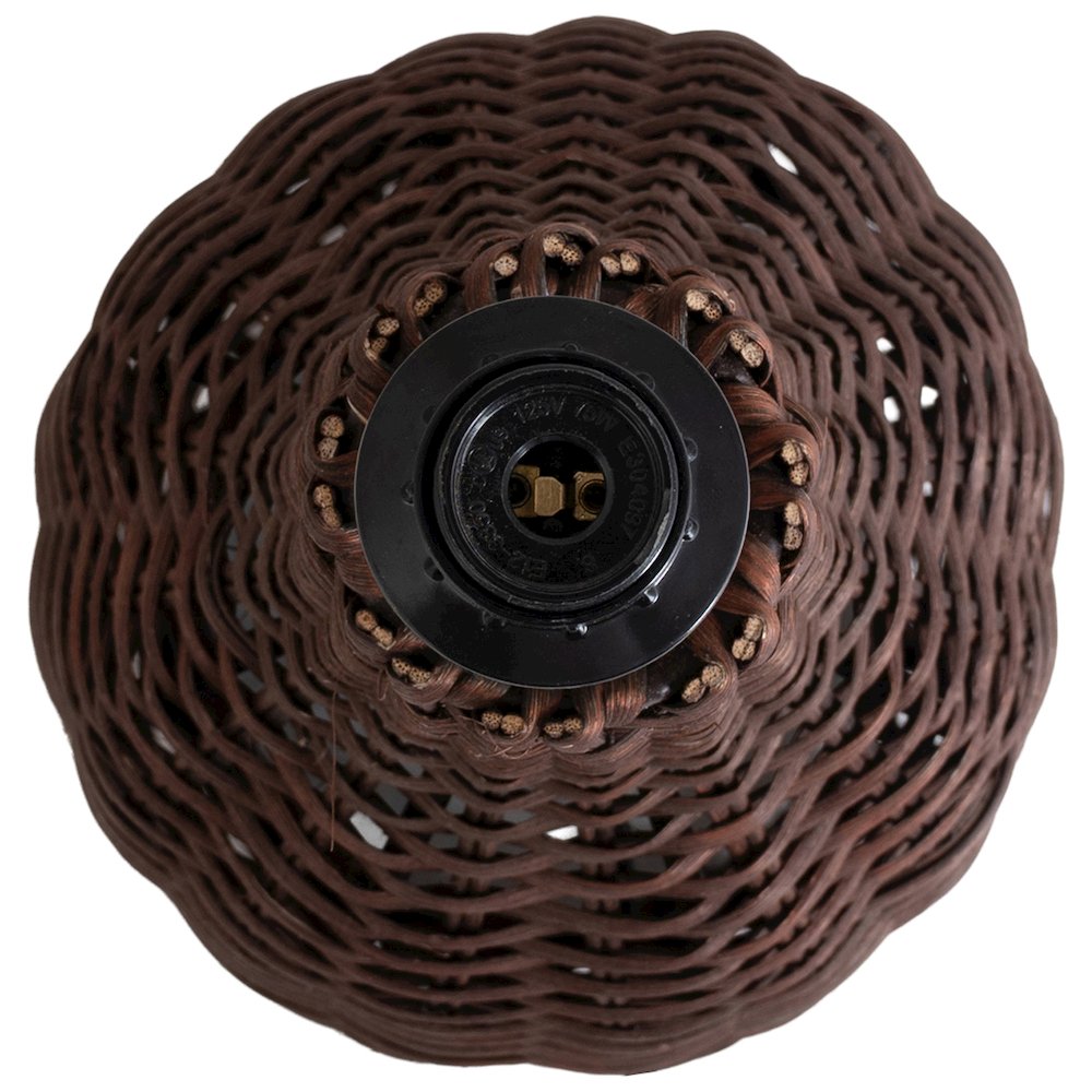 Havana Brown Rattan Table Lamp