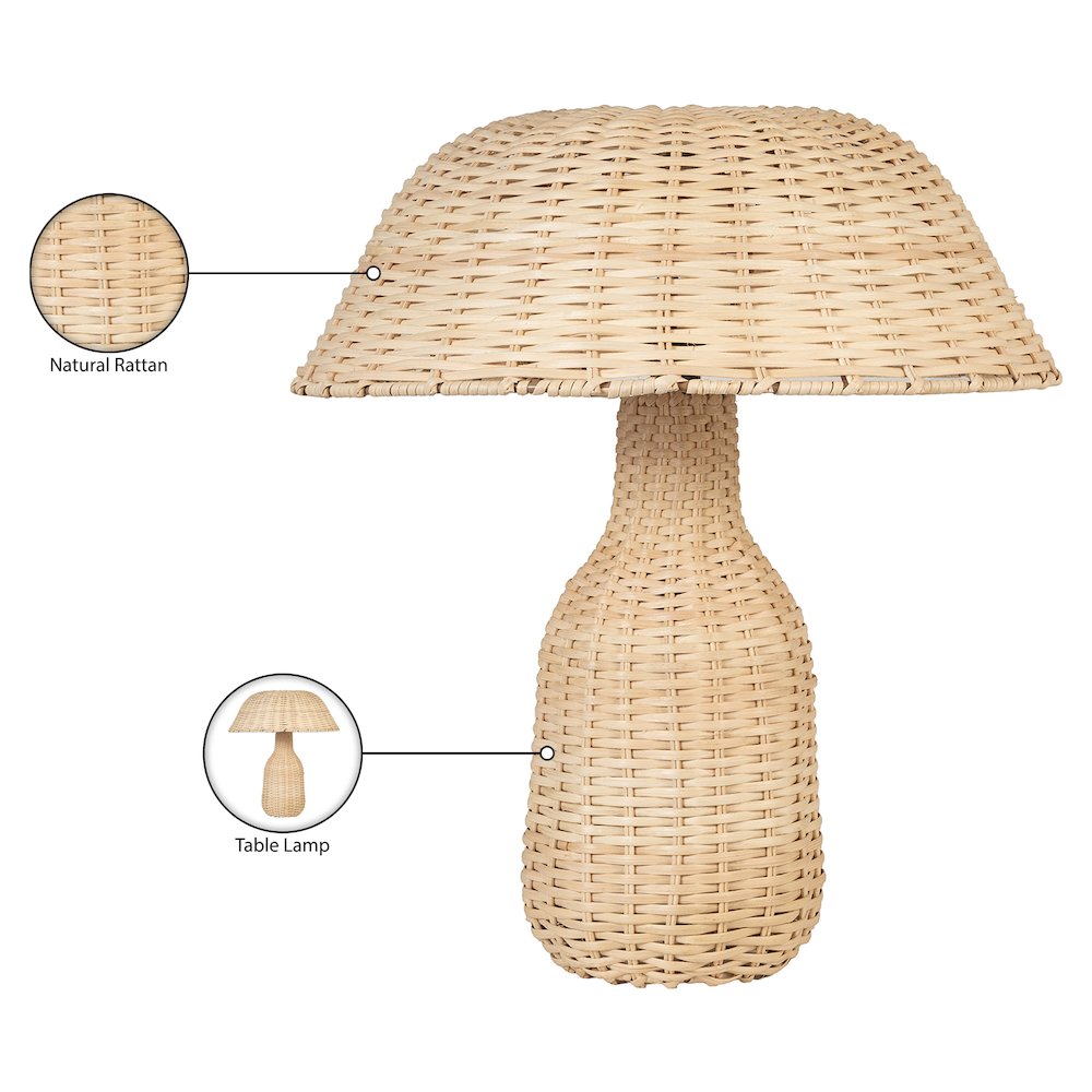 Havana Natural Rattan Table Lamp