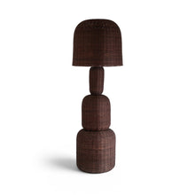 Harvest Brown Rattan Floor Lamp