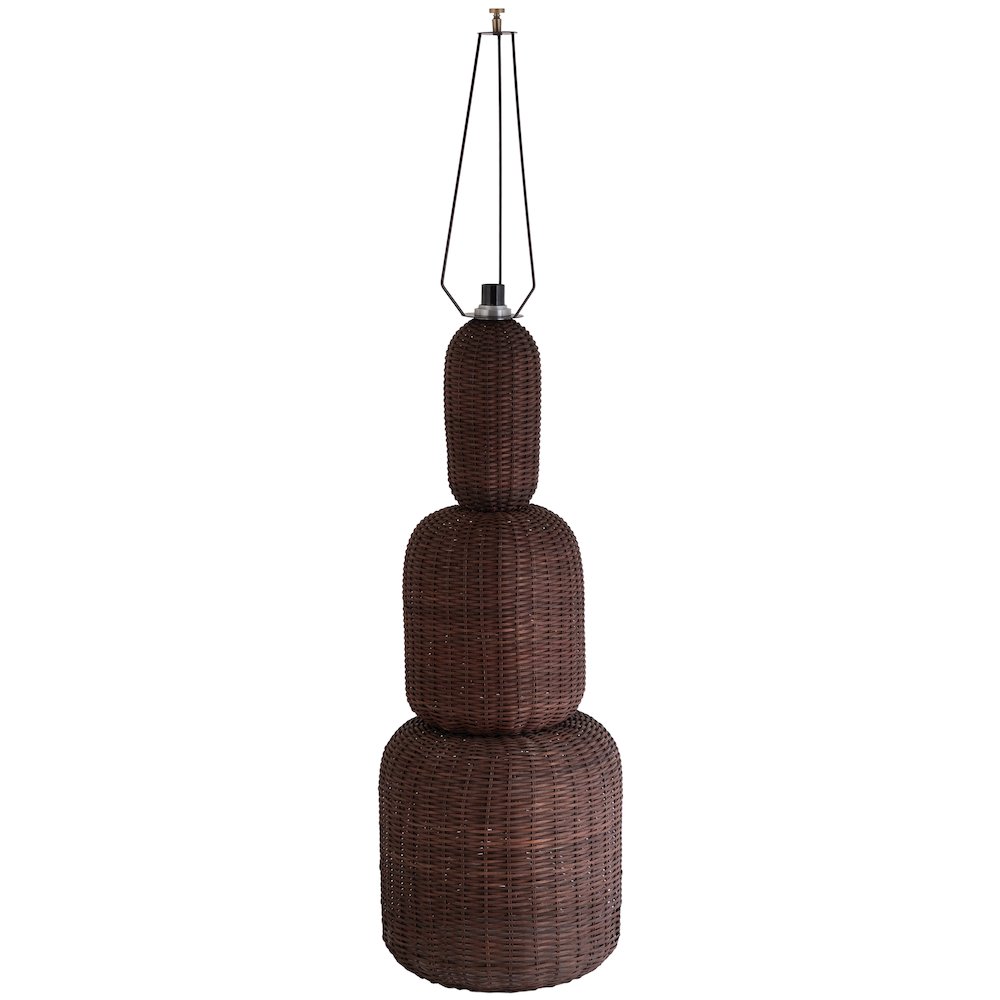 Harvest Brown Rattan Floor Lamp