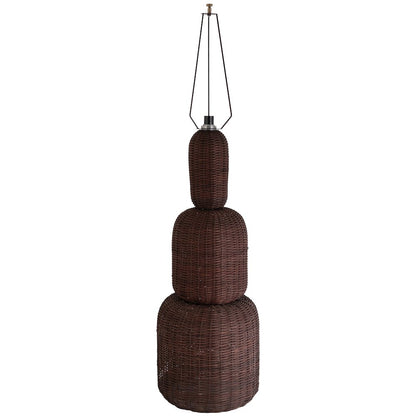 Harvest Brown Rattan Floor Lamp