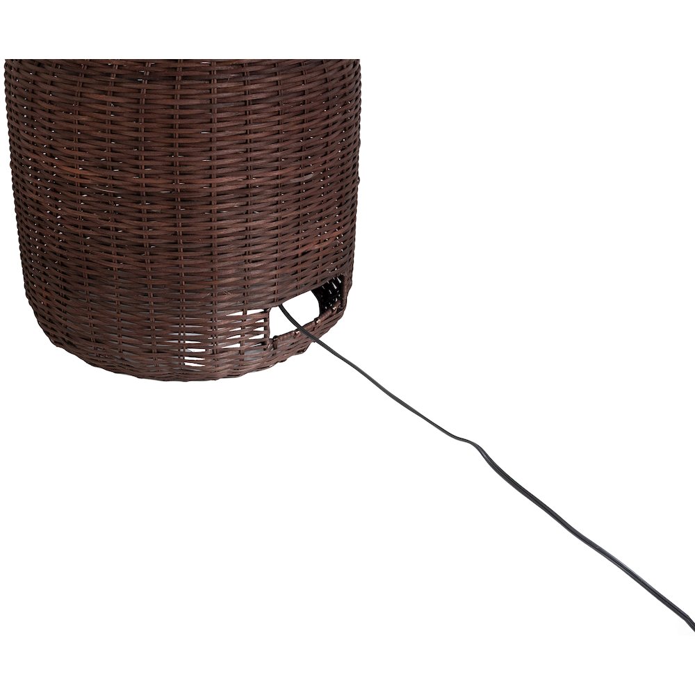 Harvest Brown Rattan Floor Lamp