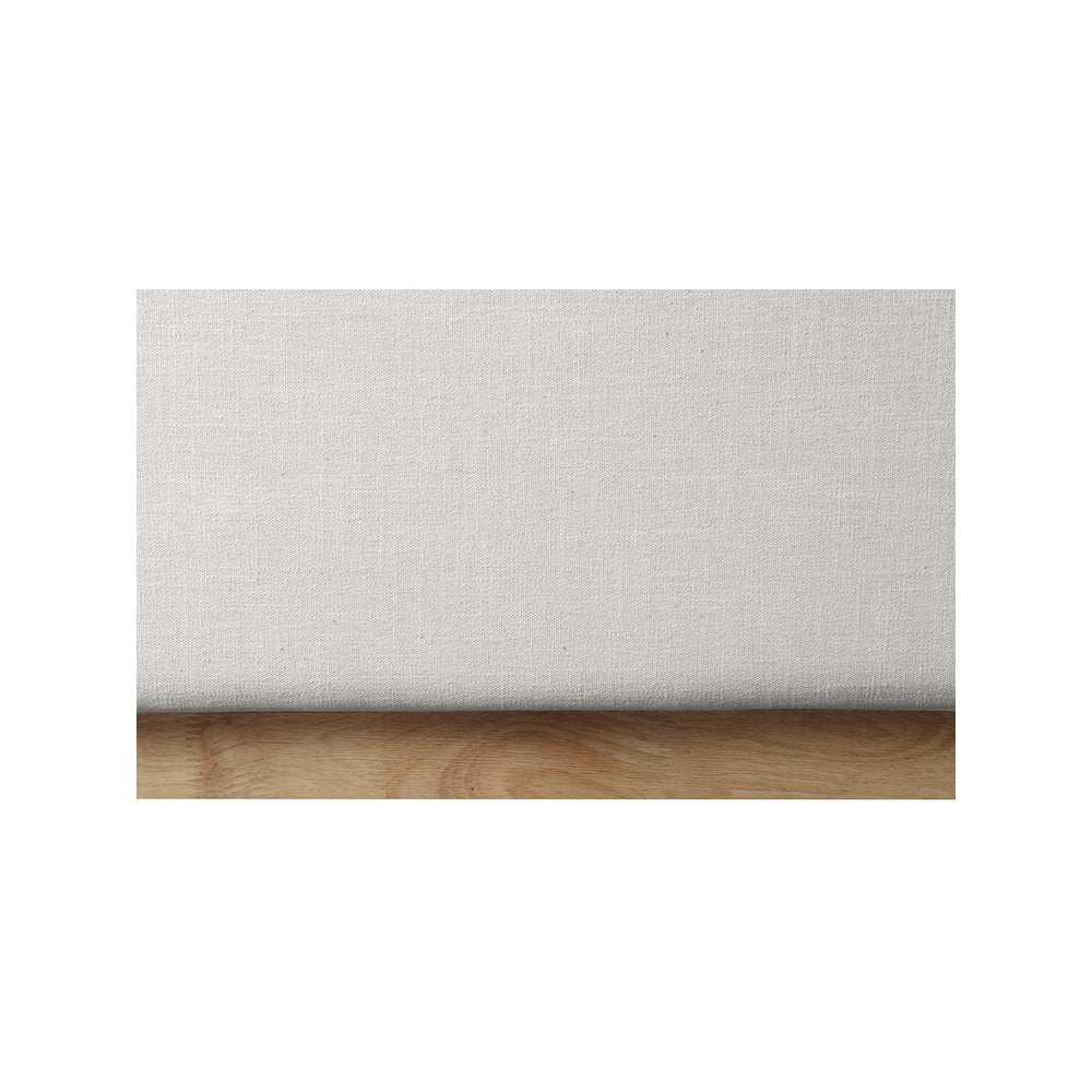 Logan Cream Linen Textured Fabric Full Bed
