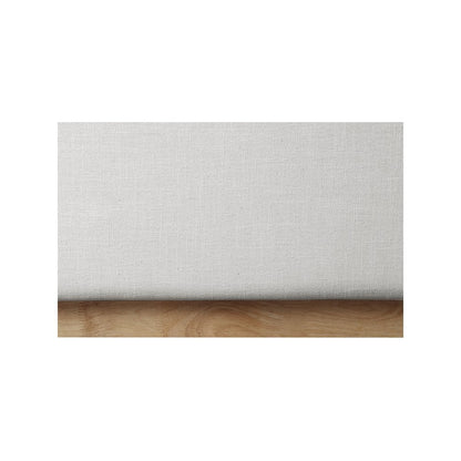 Logan Cream Linen Textured Fabric Full Bed