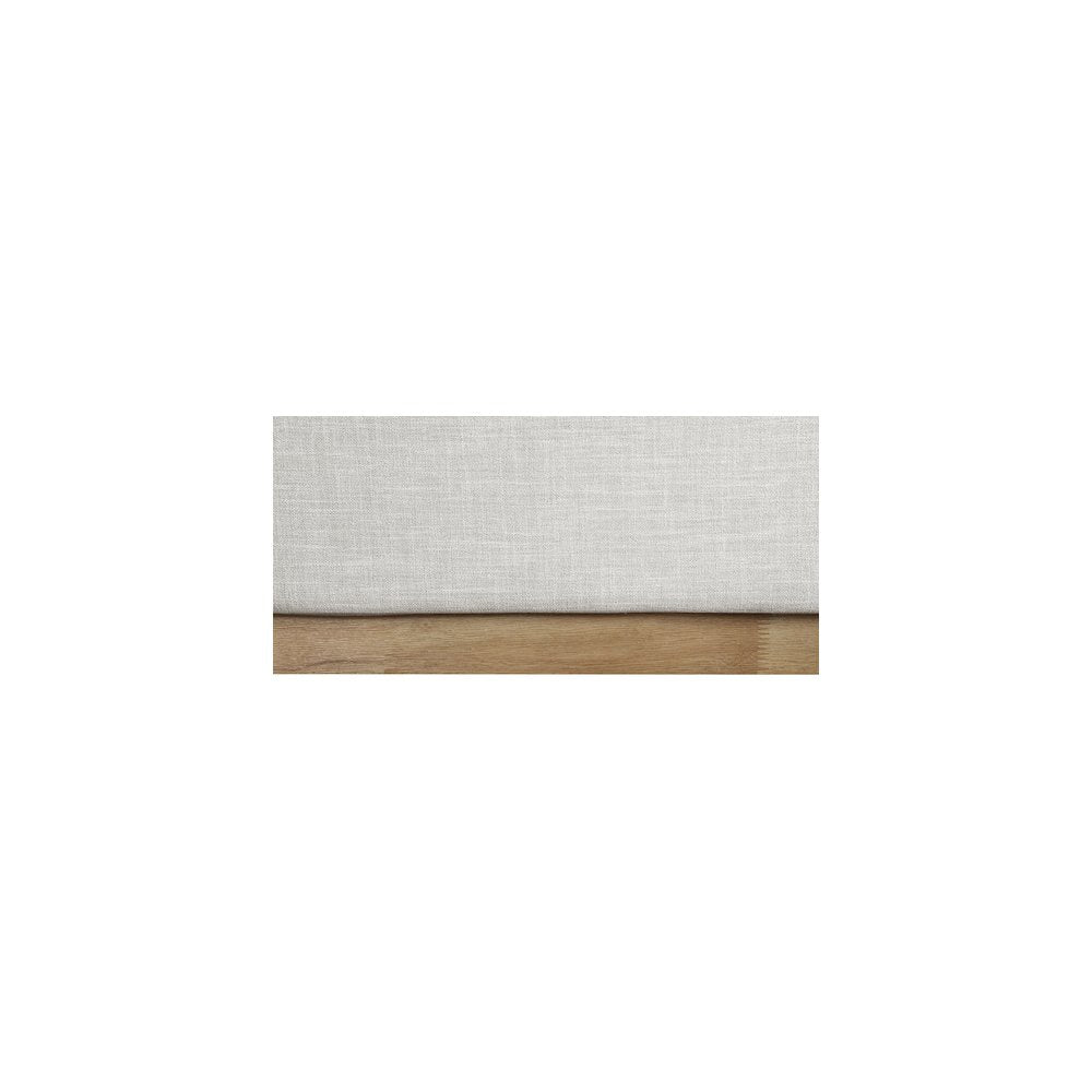 Logan Cream Linen Textured Fabric King Bed