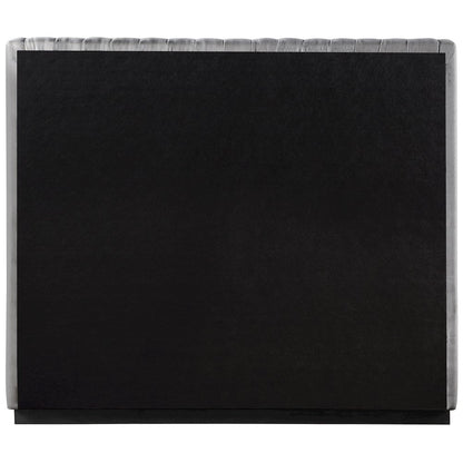 Logan Grey Linen Textured Fabric Full Bed