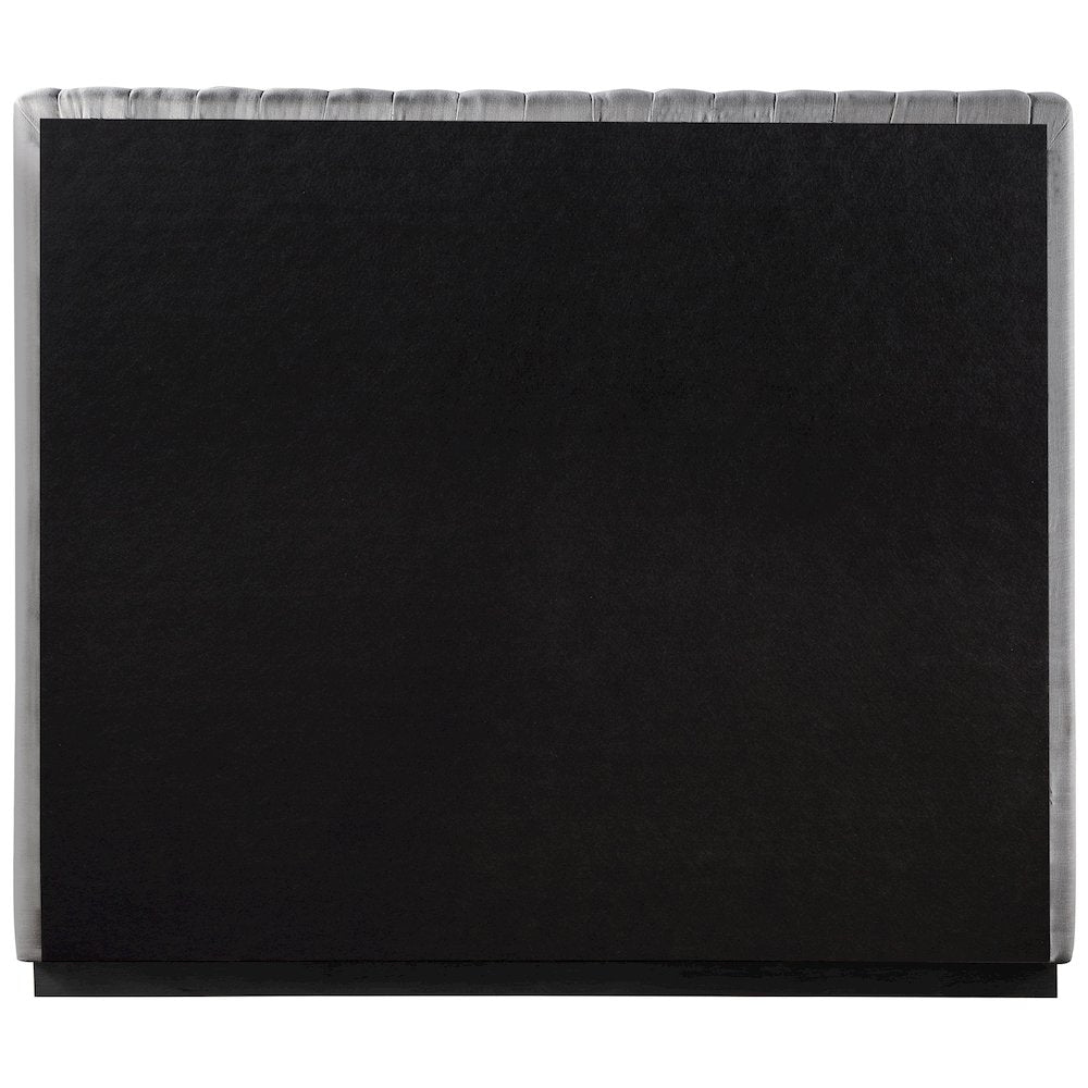 Logan Grey Linen Textured Fabric Queen Bed