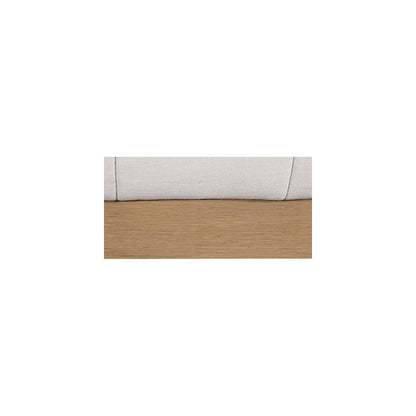 Lucia Cream Linen Textured Fabric Full Bed