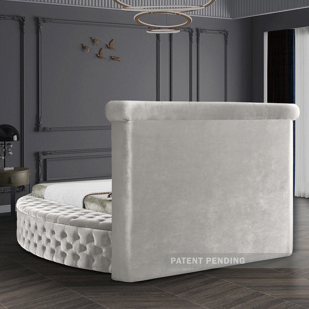 Luxus Cream Velvet King Bed